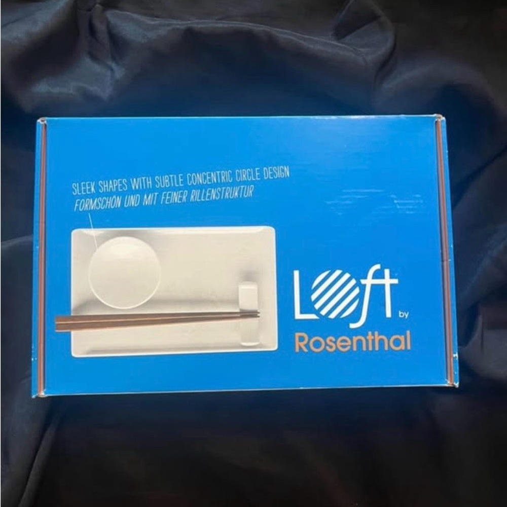 Rosenthal Loft Dinnerware in White and Blue Box